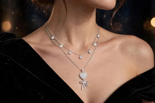 Layered_Necklace_With_Heart_And_Bow_Pendant