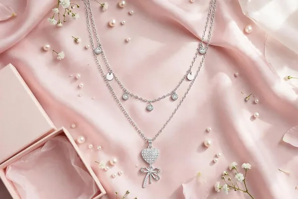 Layered_Necklace_With_Heart_And_Bow_Pendant