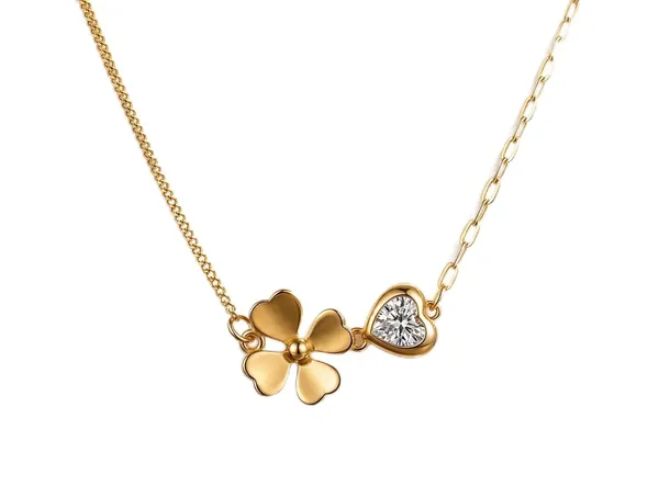 Flower_And_Heart_Pendant_Necklace