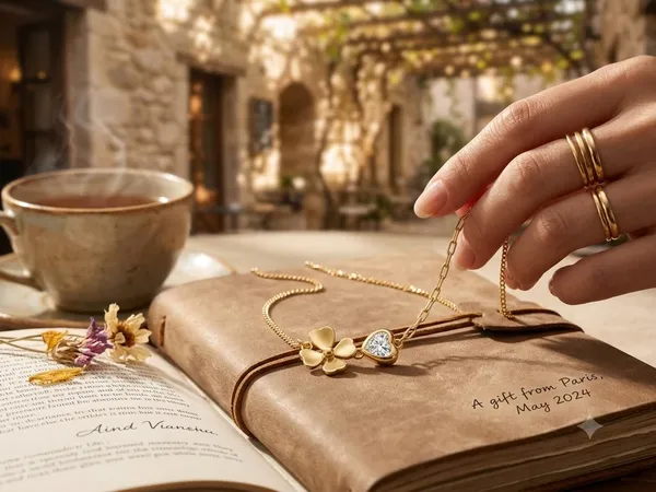 Flower_And_Heart_Pendant_Necklace