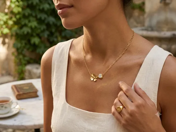 Flower_And_Heart_Pendant_Necklace