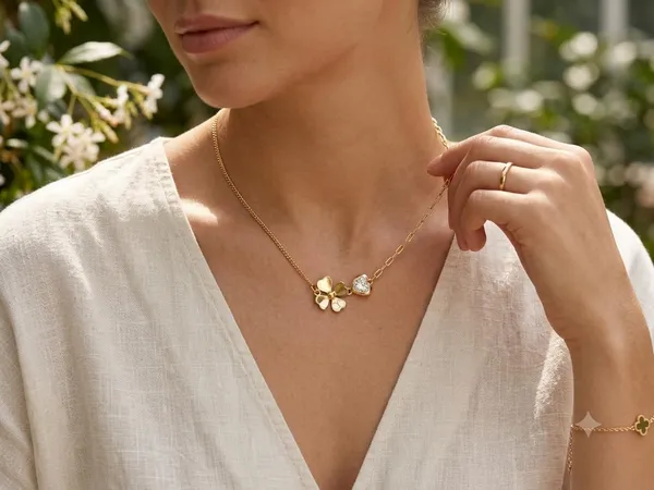 Flower_And_Heart_Pendant_Necklace