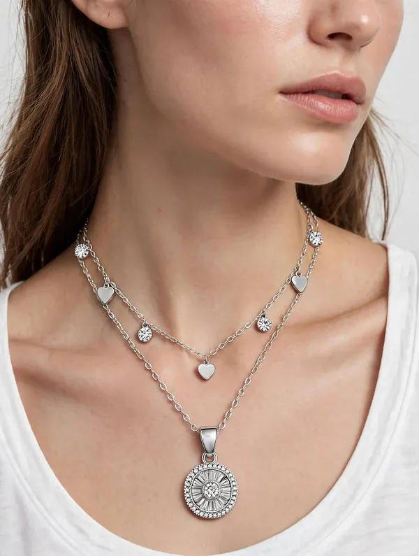 Layered_Necklace_With_Pendant_And_Charms