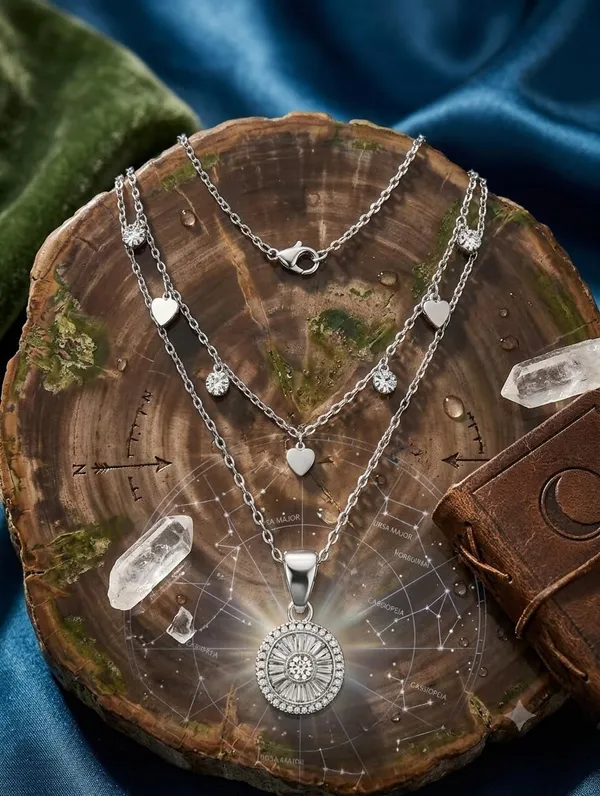 Layered_Necklace_With_Pendant_And_Charms