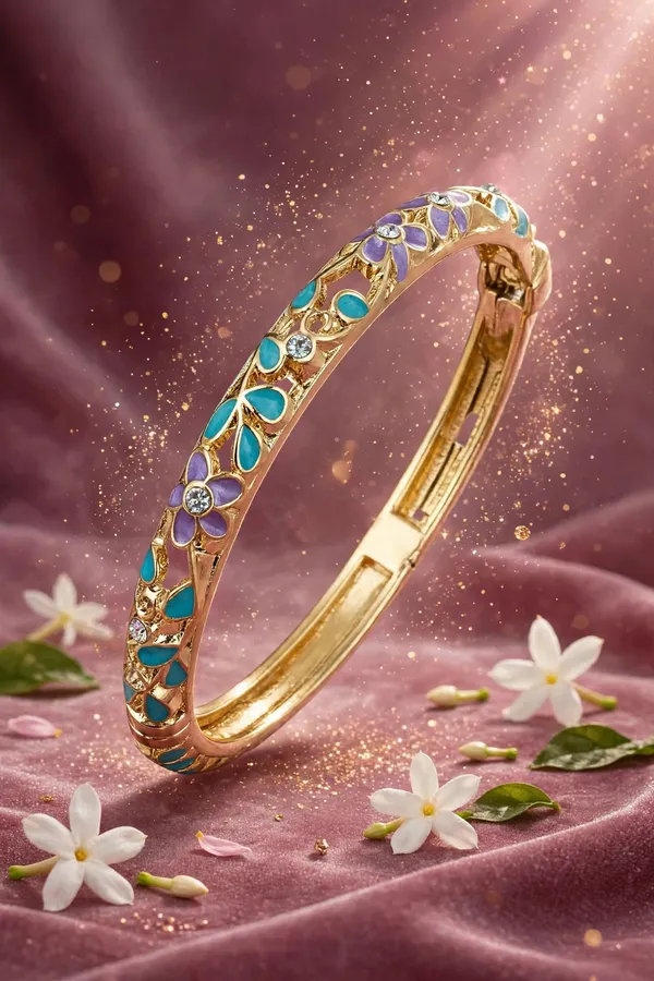 Gold_Tone_Multicolor_Stone_Bracelet_for_Women