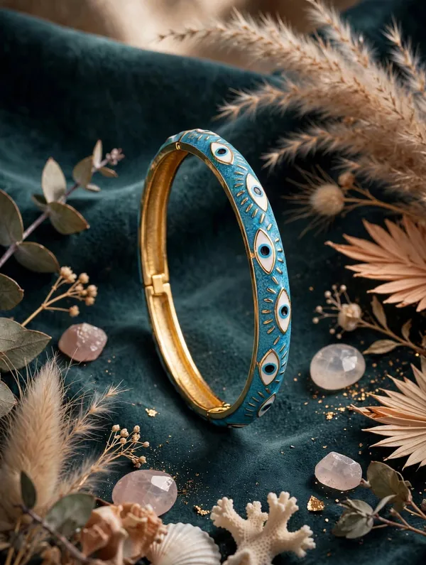Blue_Enamel_Eye_Motif_Bangle_for_Women