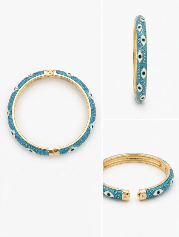 Blue_Enamel_Eye_Motif_Bangle_for_Women