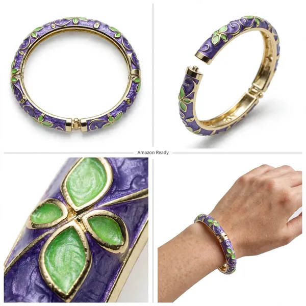 Purple_Enamel_Floral_Bangle_Bracelet_for_Women
