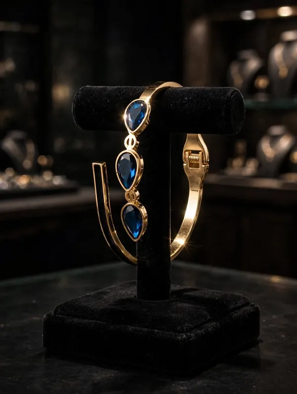Gold_Plated_Blue_Stone_Adjustable_Bangle_for_Women