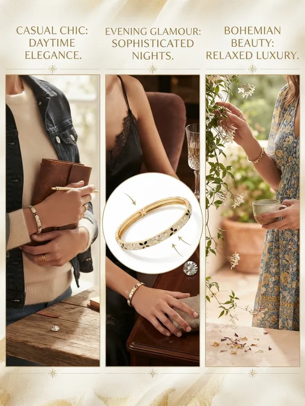 Gold-Tone_Enamel_Hinged_Bangle_for_Women