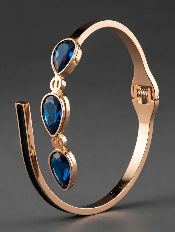 Gold_Plated_Blue_Stone_Adjustable_Bangle_for_Women
