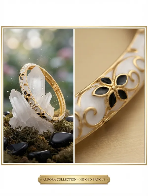 Gold-Tone_Enamel_Hinged_Bangle_for_Women