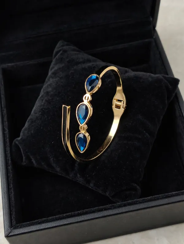 Gold_Plated_Blue_Stone_Adjustable_Bangle_for_Women