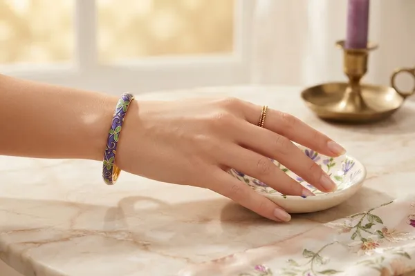 Purple_Enamel_Floral_Bangle_Bracelet_for_Women