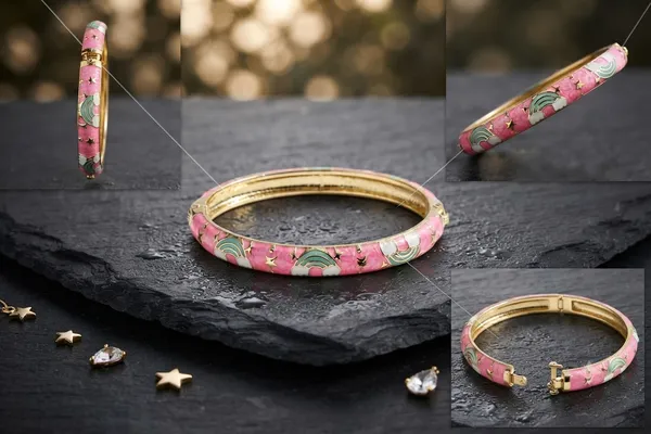 Pink_Enamel_Hinged_Bangle_for_Women