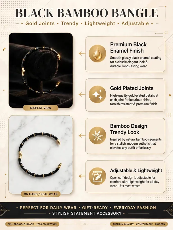 Black_Bamboo_Style_Adjustable_Bangle_for_Women