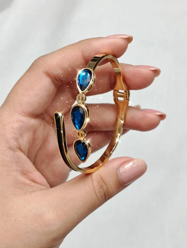 Gold_Plated_Blue_Stone_Adjustable_Bangle_for_Women