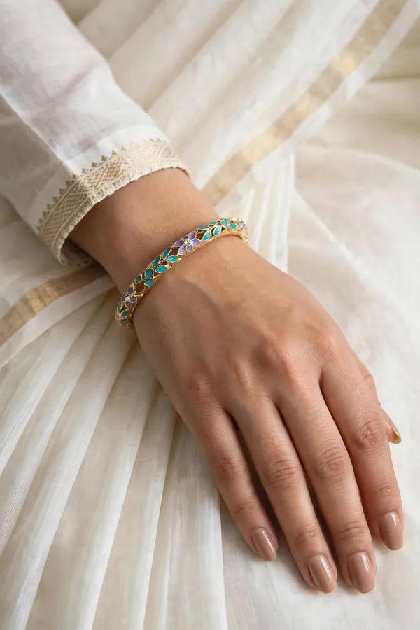Gold_Tone_Multicolor_Stone_Bracelet_for_Women