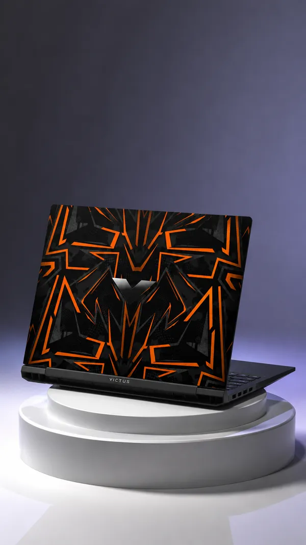 Laptop_Orange_Black_Skin_Top_Keyboard