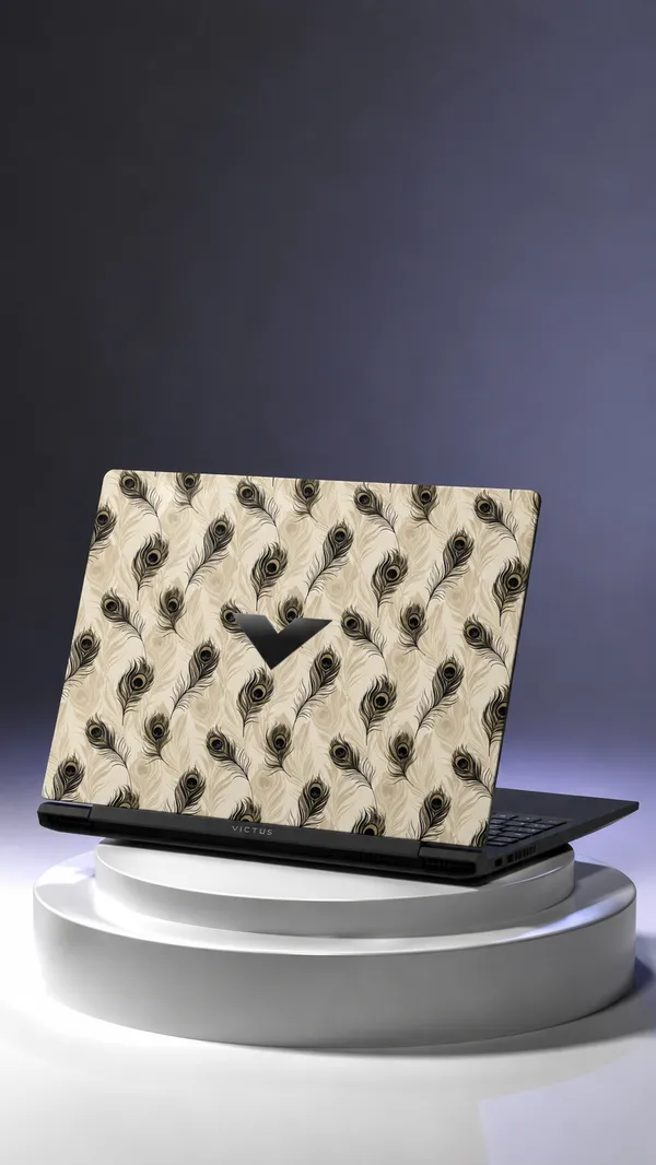 Laptop_Peacock_Feather_Skin_Top_Keyboard