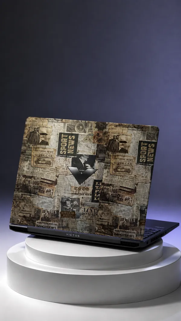 Laptop_Newspaper_Pattern_2nd_Skin_Only_Top