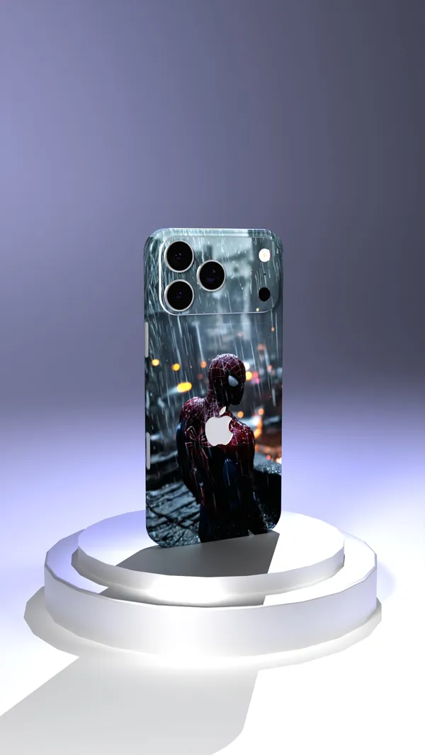 Spiderman_Rainy_City_Mobile_Skin_Only_Back_Matt