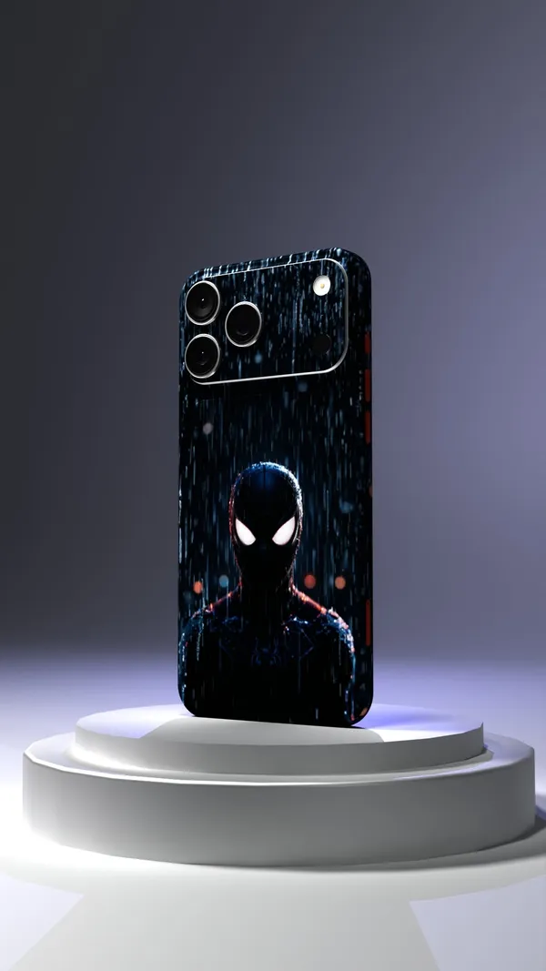 Midnight_Spider_Rain_Mobile_Skin_Only_Back_Glossy