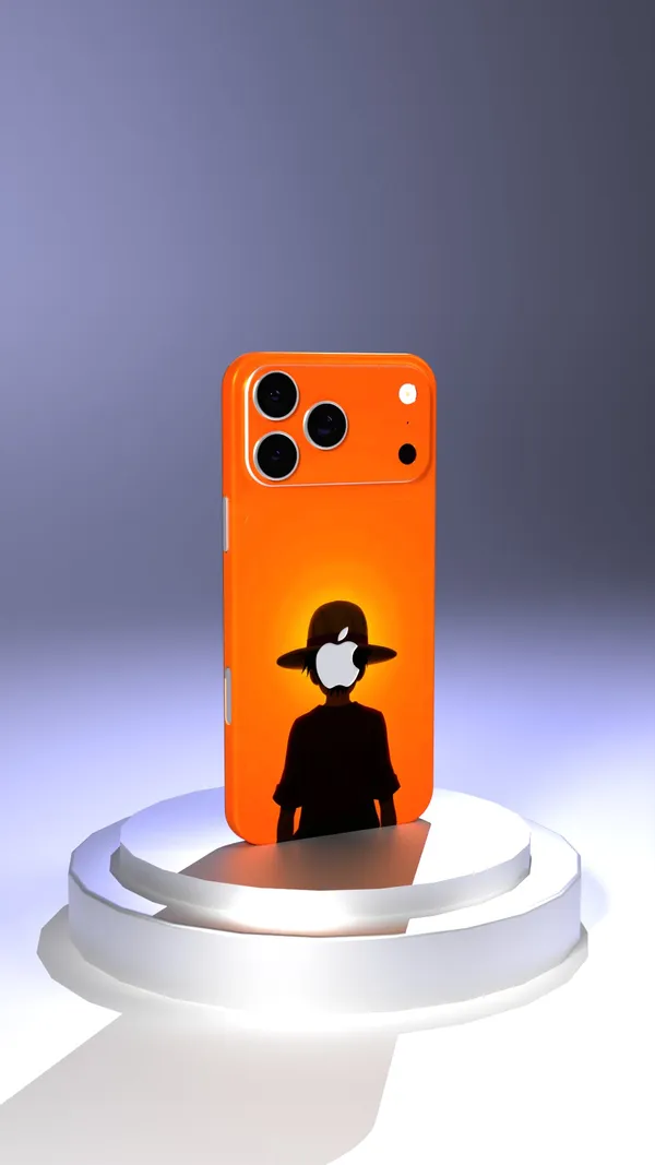 Monkey_D_Luffy_With_Vibrant_Orange_Sunset_Backdrop_Mobile_Skin_Full_Body_Matt