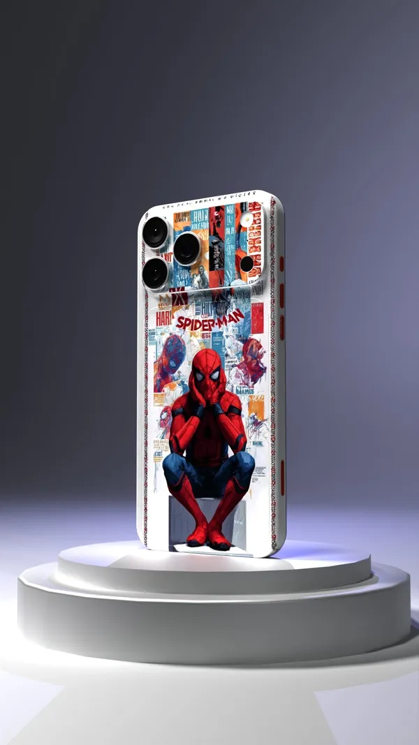 Spider_Man_Comic_Collage_Mobile_Skin_5_Pc_Cutout_Embossed