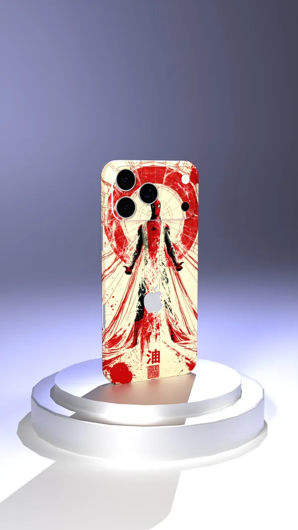 Spider_Man_Samurai_Style_Mobile_Skin_Only_Back_Embossed