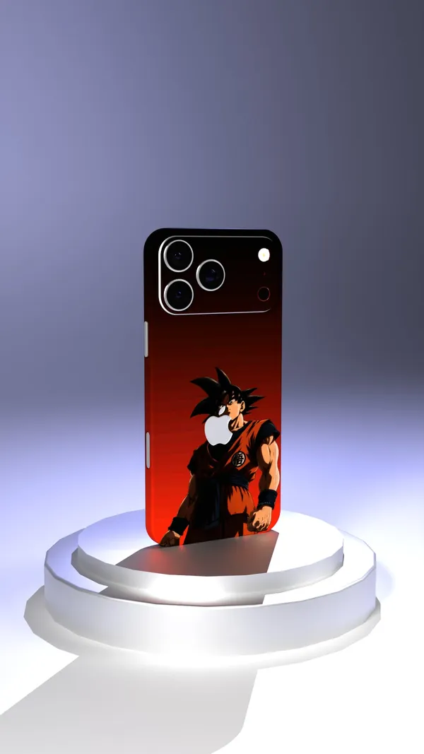 Goku_In_Fiery_Red_Anime_Mobile_Skin_Only_Back_Matt