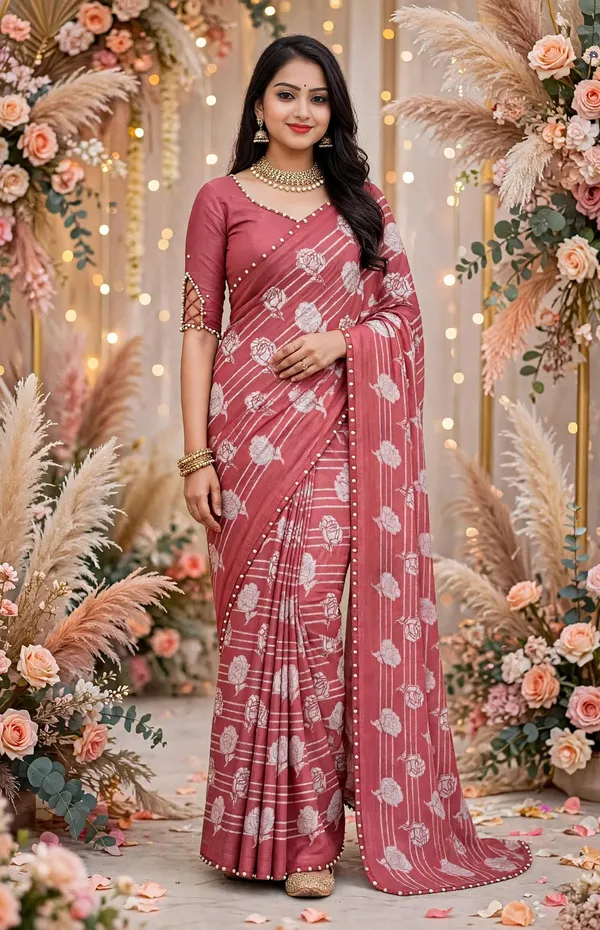 Mauve_Floral_Print_Saree_For_Women