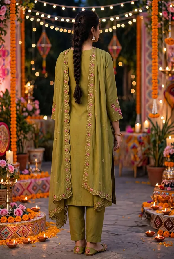 Olive_Green_Embroidered_Straight_Kurta_Set_For_Women