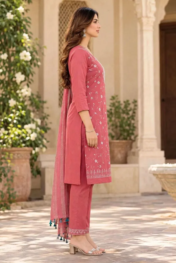 Pink_Embroidered_Straight_Kurta_Set_For_Women