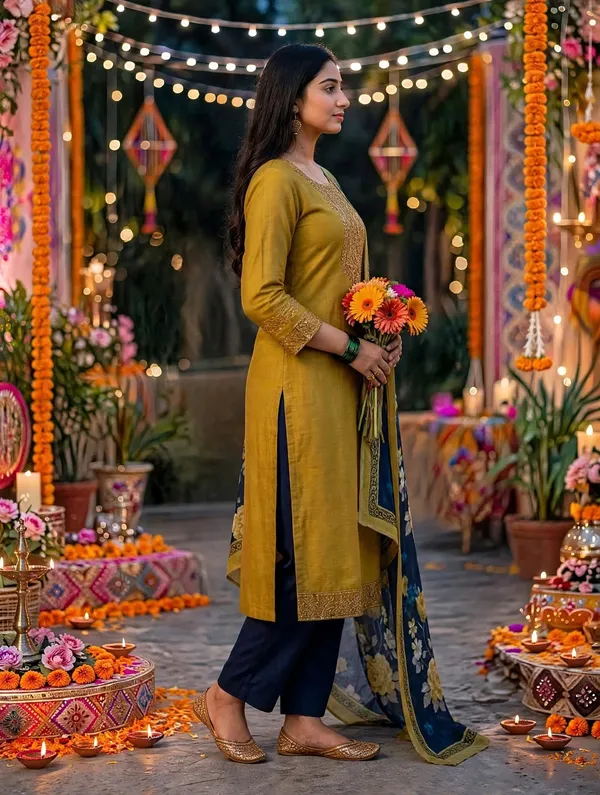 Mustard_Straight_Kurta_Pant_Dupatta_Set_For_Women