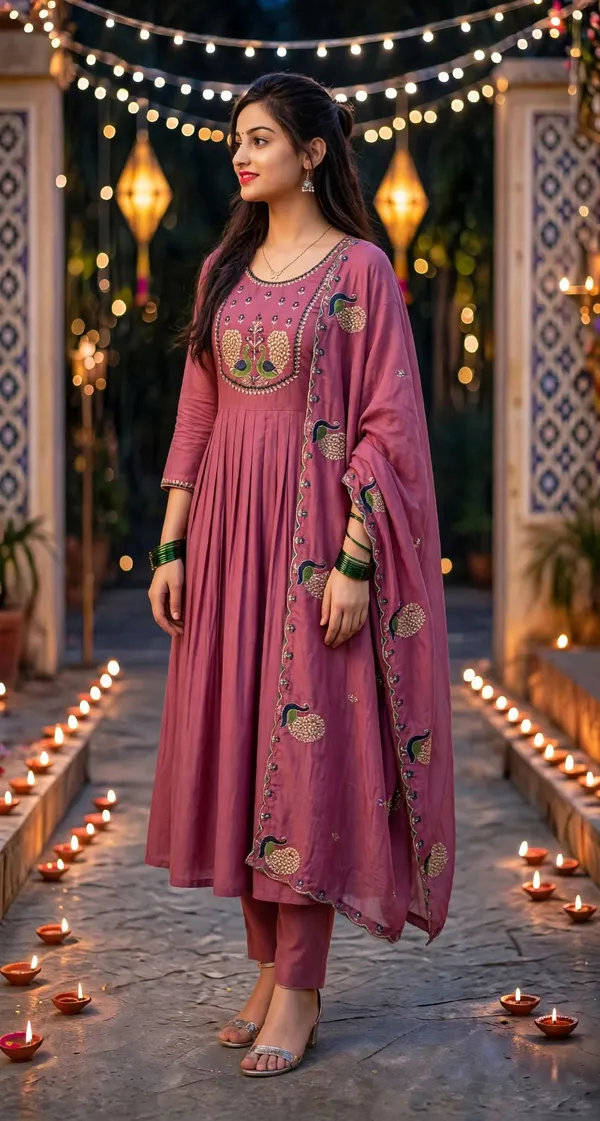 Mauve_Embroidered_Anarkali_Suit_Set_For_Women