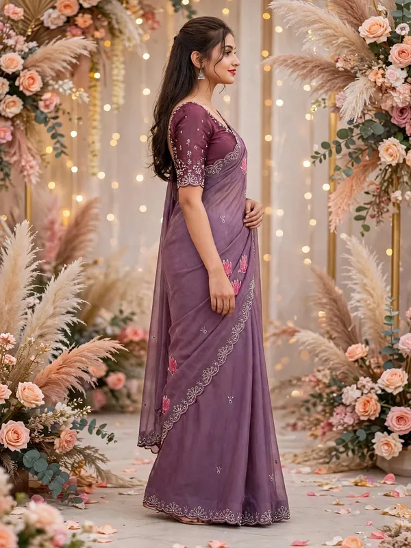 Purple_Embroidered_Saree_For_Women
