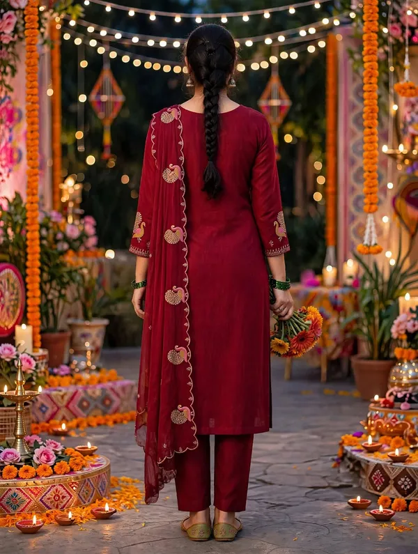Maroon_Embroidered_Straight_Kurta_Set_With_Dupatta_For_Women