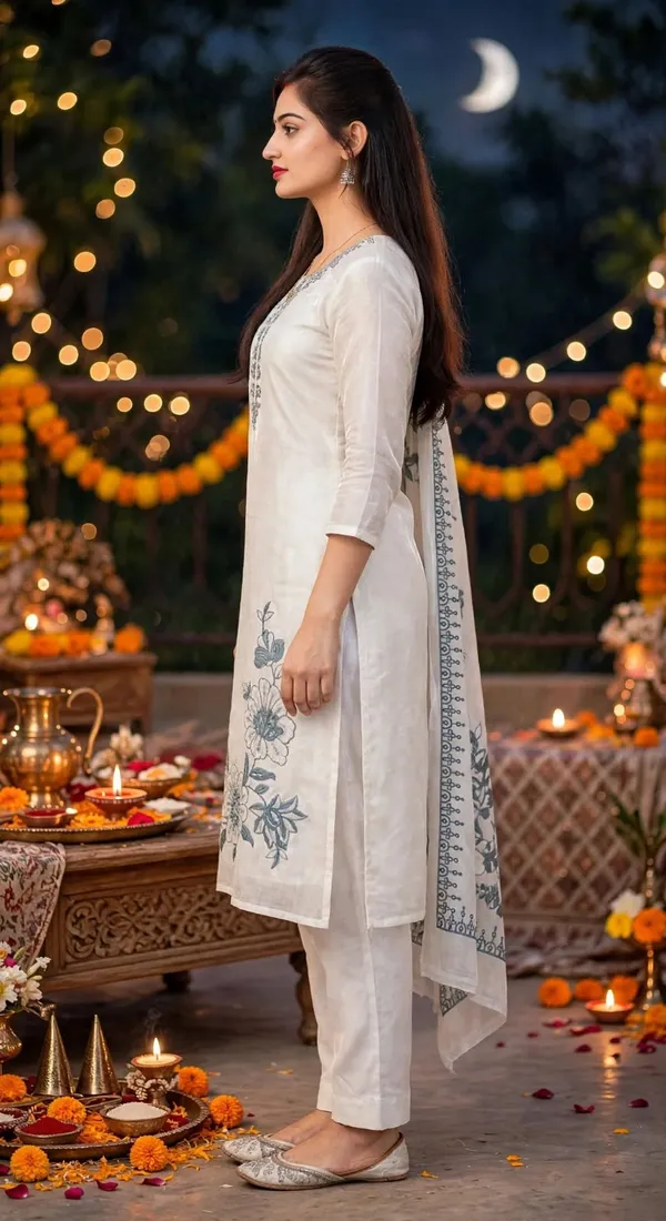 White_Floral_Straight_Kurta_Set_For_Women