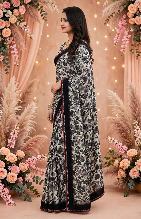 Black_Floral_Print_Saree_For_Women