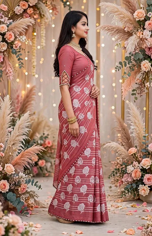 Mauve_Floral_Print_Saree_For_Women