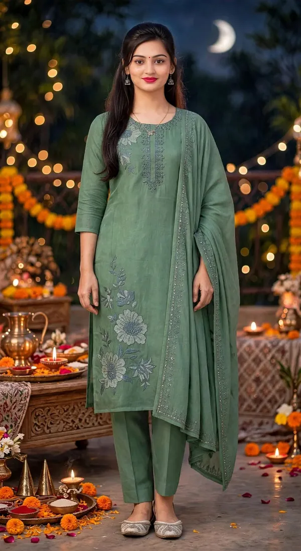 Green_Embroidered_Straight_Kurta_Set_With_Dupatta_For_Women