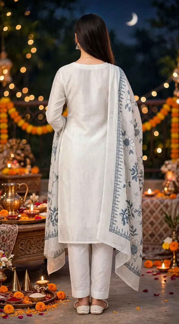 White_Floral_Straight_Kurta_Set_For_Women