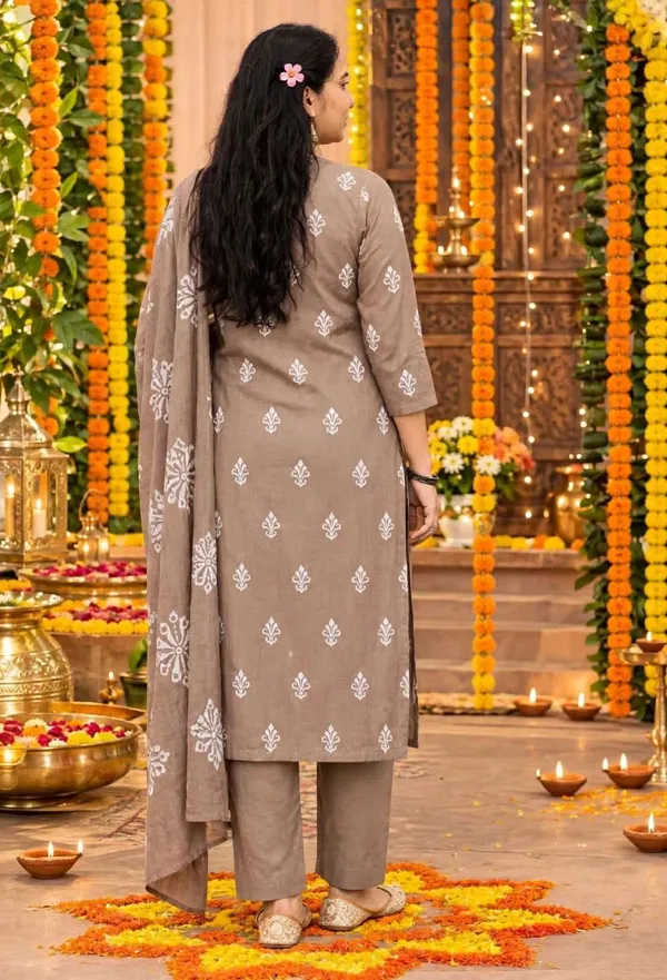 Beige_Cotton_Printed_Kurta_Set_For_Women