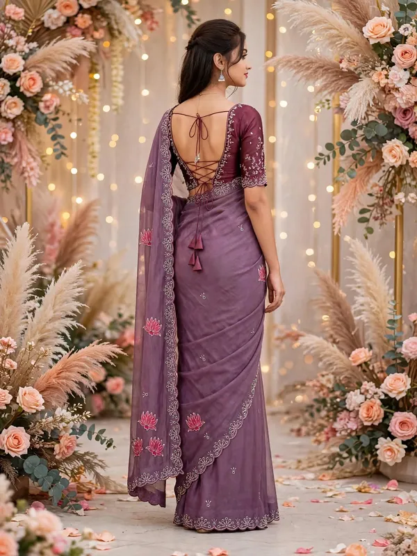 Purple_Embroidered_Saree_For_Women