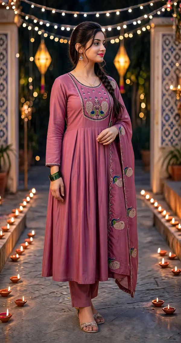 Mauve_Embroidered_Anarkali_Suit_Set_For_Women