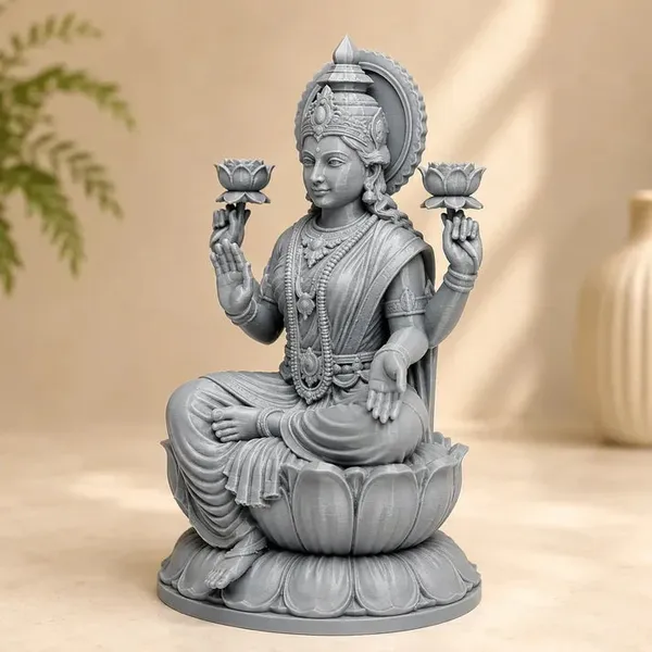 Goddess_Lakshmi_Sitting_Lotus_Murti