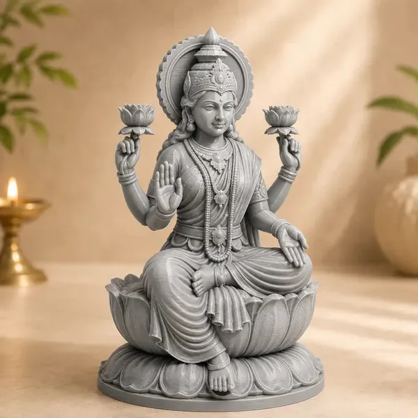Goddess_Lakshmi_Sitting_Lotus_Murti