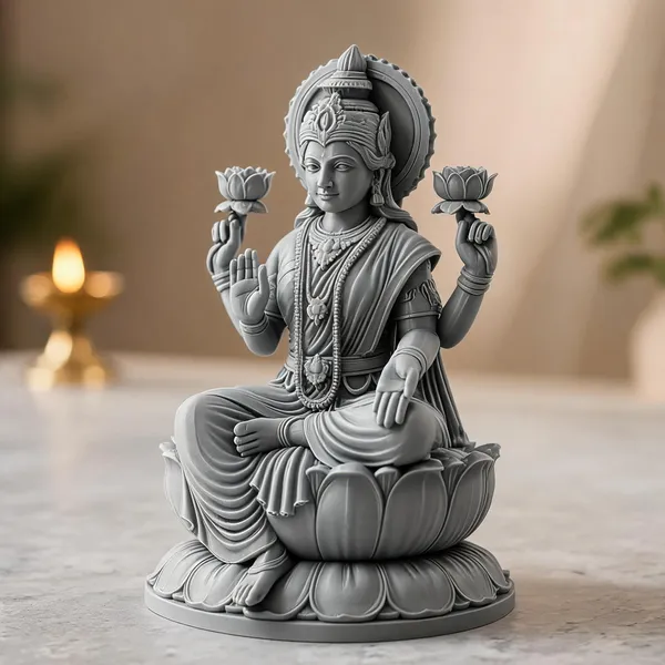 Goddess_Lakshmi_Sitting_Lotus_Murti