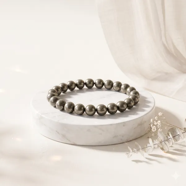 Silver_Pyrite_Gemstone_Bracelet
